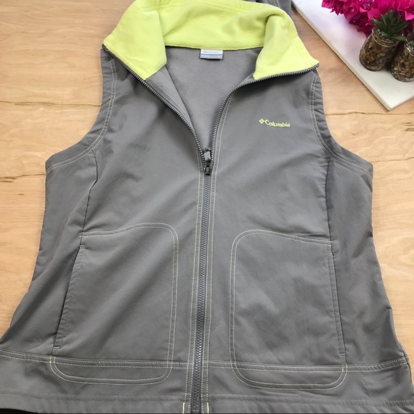 Columbia Gray Zip Up Vest #814 - Picture 3 of 4